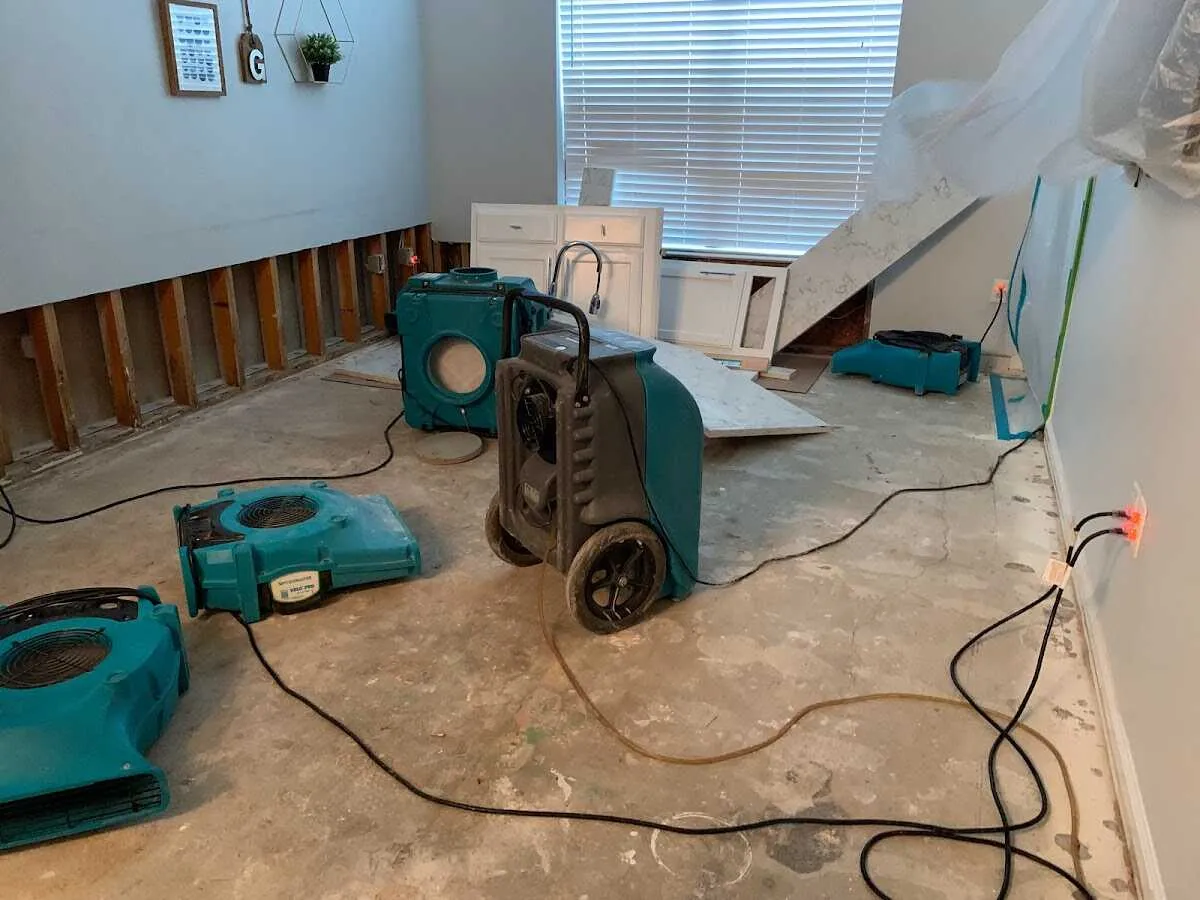 Dehumidifier in flood-cut room for Water Extraction & Removal in Berwick